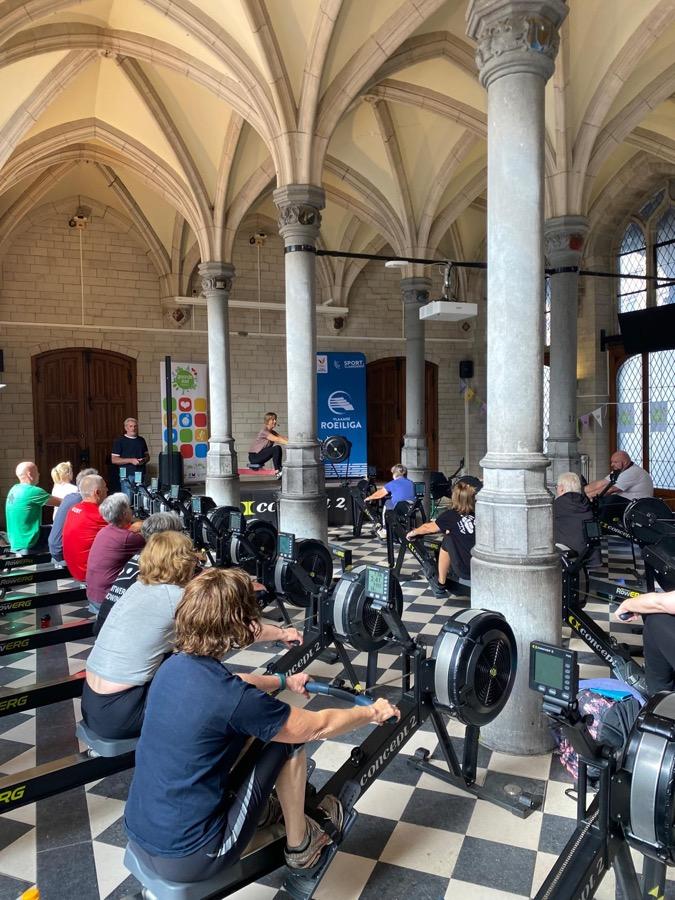 Roei-evenement van de Vlaamse Roeiliga, groepsfoto